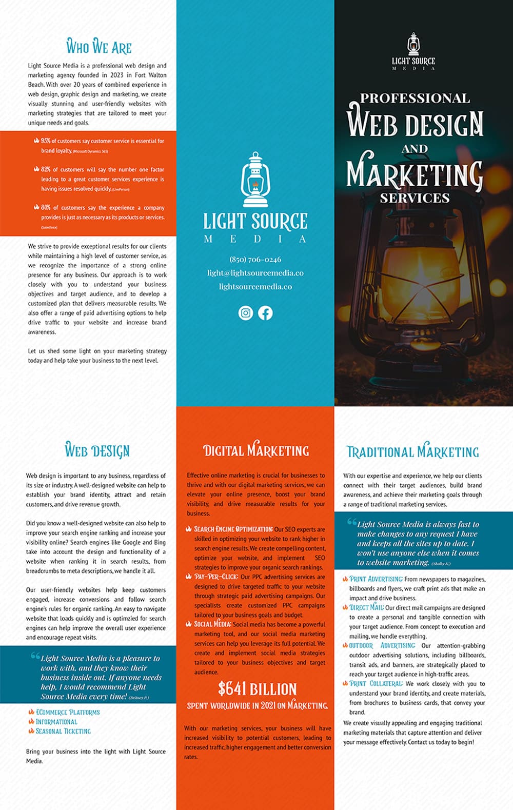 light source media web design marketing trifold